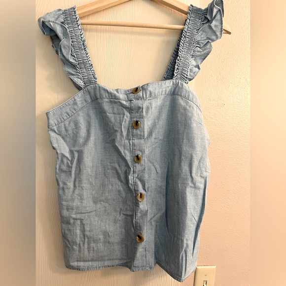 JCrew factory NWT chambray tank top size small - Picture 1 of 2